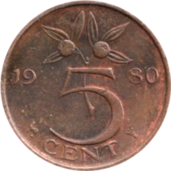 Preview 5 cents, 1980 reverse