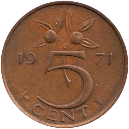 5 cents, 1971 Reverse