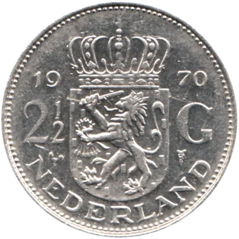 Preview 2½ Guilders, 1970 reverse