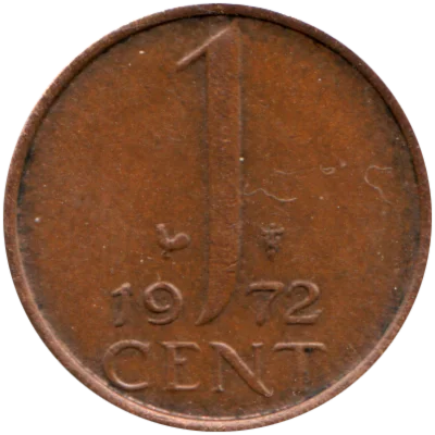 1 cent, 1972 Reverse