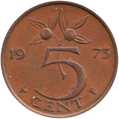 5 cents, 1973 Reverse