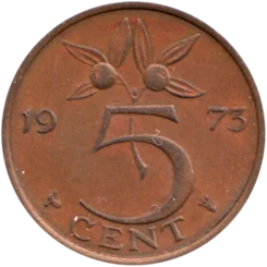 Preview 5 cents, 1973 reverse