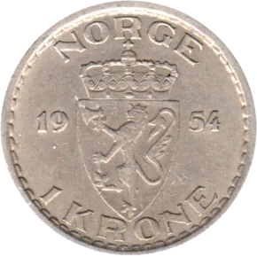 Preview 1 Krone, 1954 reverse