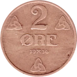 Preview 2 øre, 1936 reverse