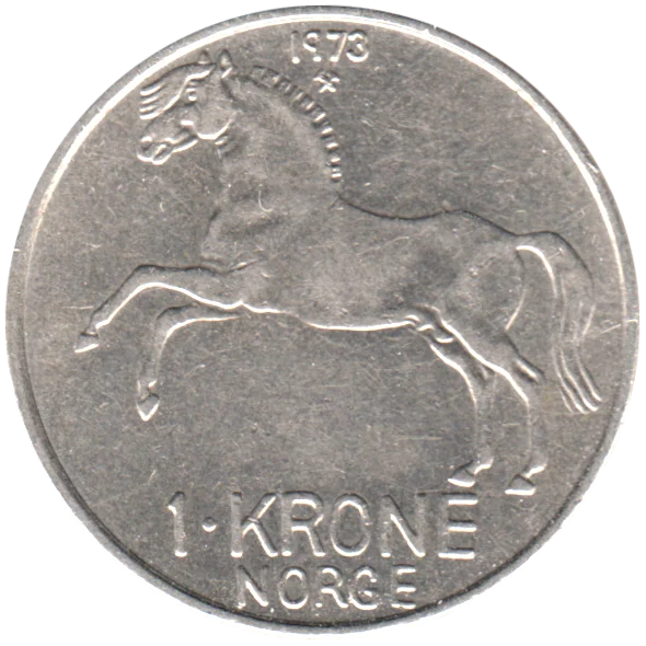 1 Krone, 1973 Reverse