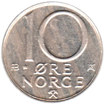 Preview 10 øre, 1980 reverse