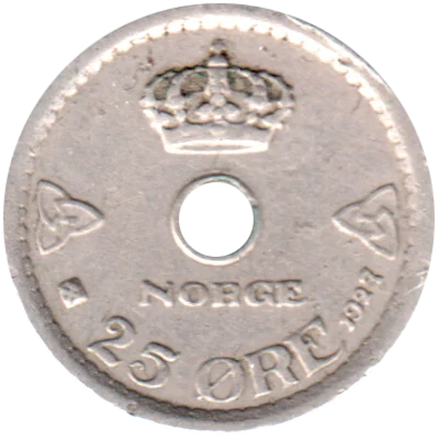 25 øre, 1927 Reverse