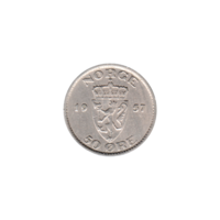 Preview 50 øre, 1957 reverse
