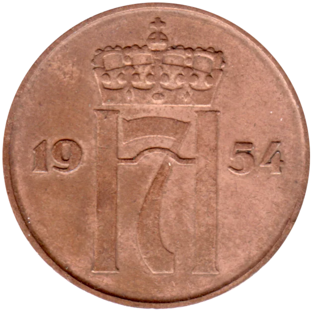 5 øre, 1954 Obverse