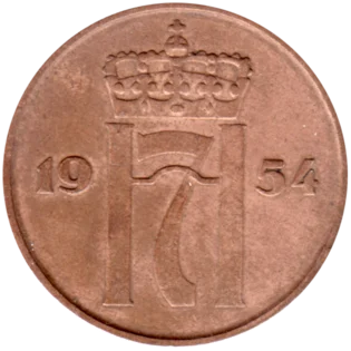 Preview 5 øre, 1954 obverse