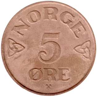 Preview 5 øre, 1954 reverse
