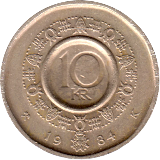 10 Kroner, 1984 Reverse