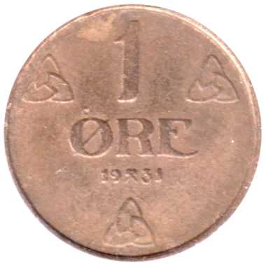 1 øre, 1931 Reverse