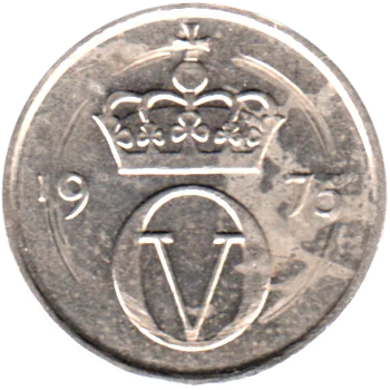 10 øre, 1975 Obverse
