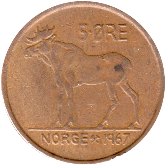 5 øre, 1967 Reverse