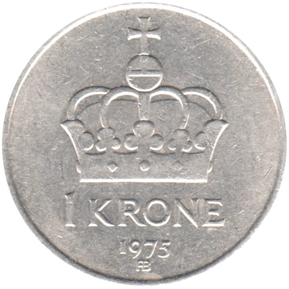 1 Krone, 1975 Reverse