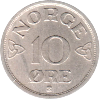 Preview 10 øre, 1954 reverse