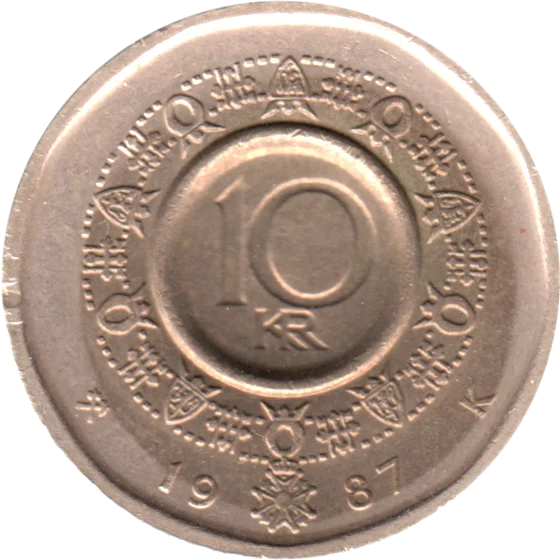 10 Kroner, 1987 Reverse