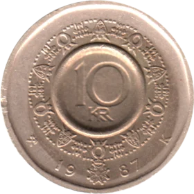 Preview 10 Kroner, 1987 reverse