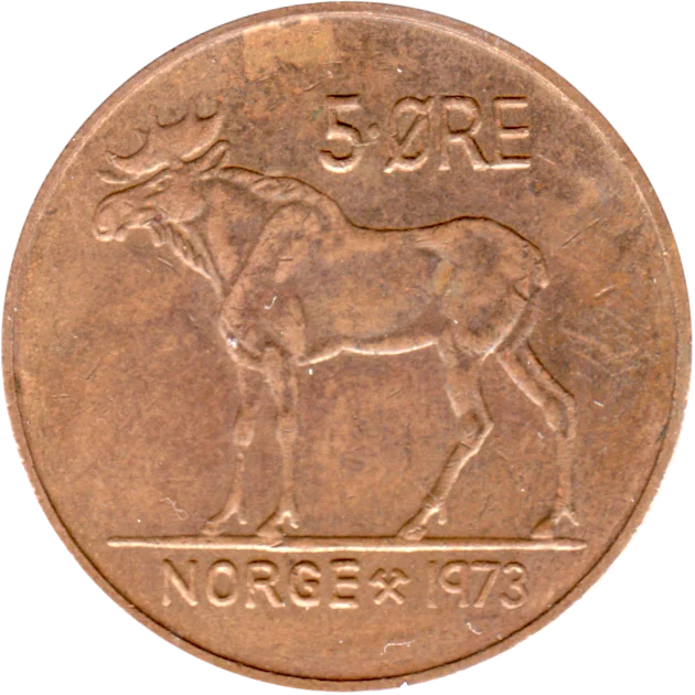 5 øre, 1973 Reverse
