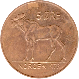 Preview 5 øre, 1973 reverse