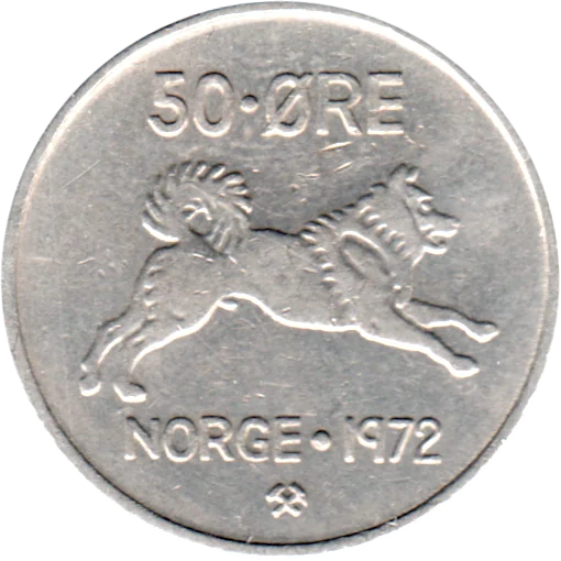 50 øre, 1972 Reverse