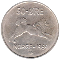 Preview 50 øre, 1969 reverse