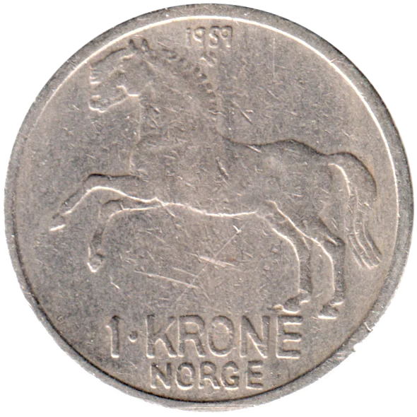 1 Krone, 1959 Reverse