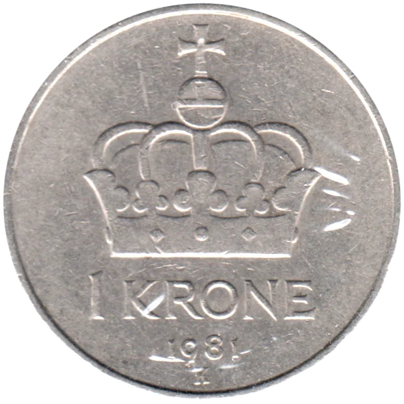 1 Krone, 1981 Reverse
