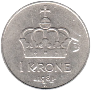 Preview 1 Krone, 1981 reverse