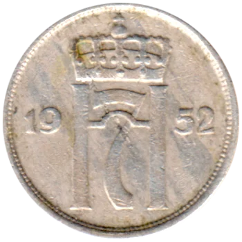 10 øre, 1952 Obverse