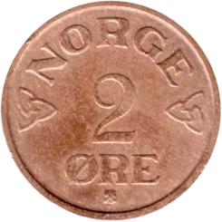 Preview 2 øre, 1953 reverse