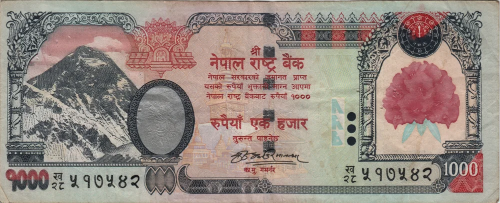 1000 Rupees, 2008 Reverse