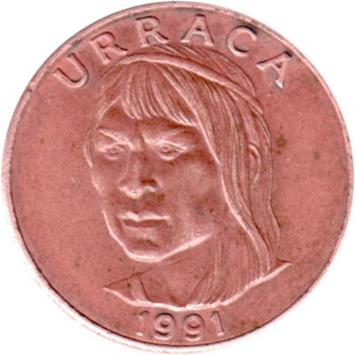 1 centésimo, 1991 Obverse