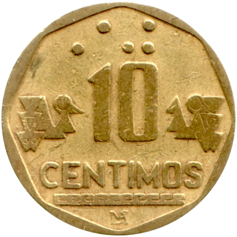 10 céntimos, 1996 Reverse