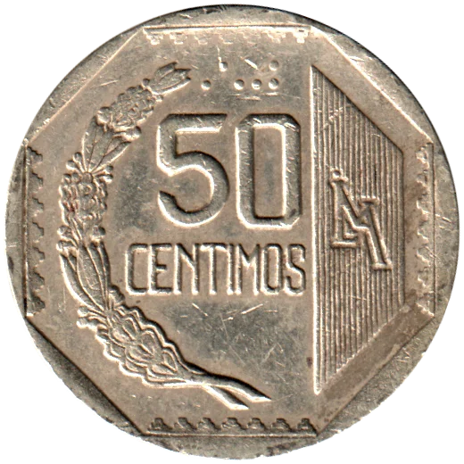 50 céntimos, 1991 Reverse