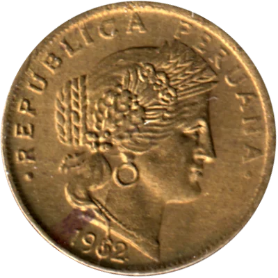 5 centavos, 1962 Obverse
