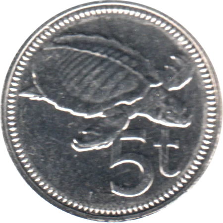 5 toea, 2014 Reverse
