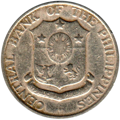 10 sentimos, 1958 Obverse