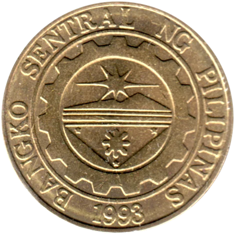 25 sentimos, 1996 Obverse