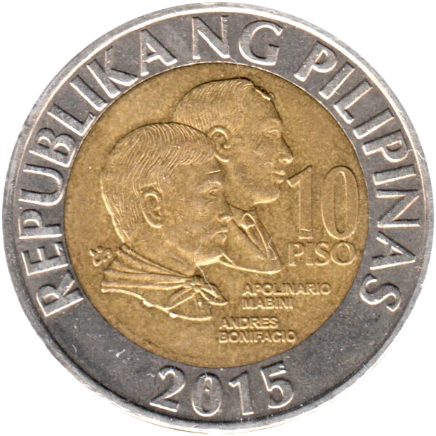 10 Pesos, 2015 Reverse