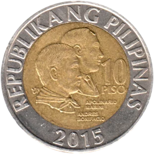Preview 10 Pesos, 2015 reverse