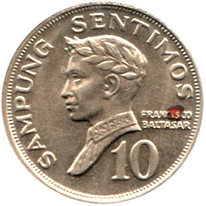 10 sentimos, 1969 Reverse