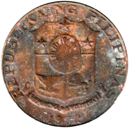 5 sentimos, 1972 Obverse