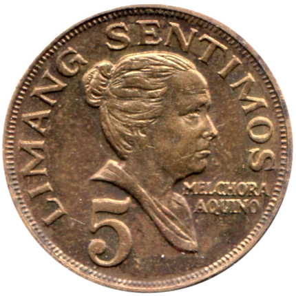 5 sentimos, 1972 Reverse