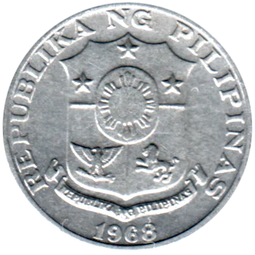1 sentimo, 1968 Obverse