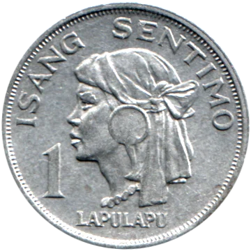 Preview 1 sentimo, 1968 reverse