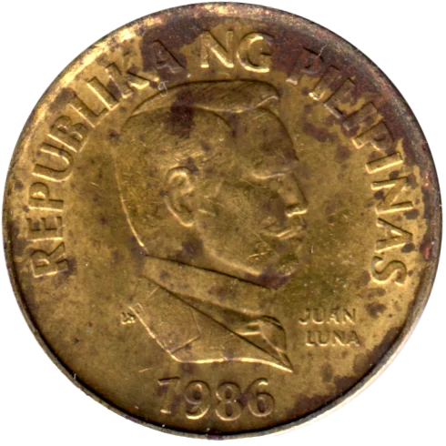 25 sentimos, 1986 Obverse
