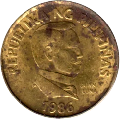 Preview 25 sentimos, 1986 obverse