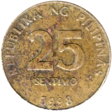 25 sentimos, 1998 Reverse